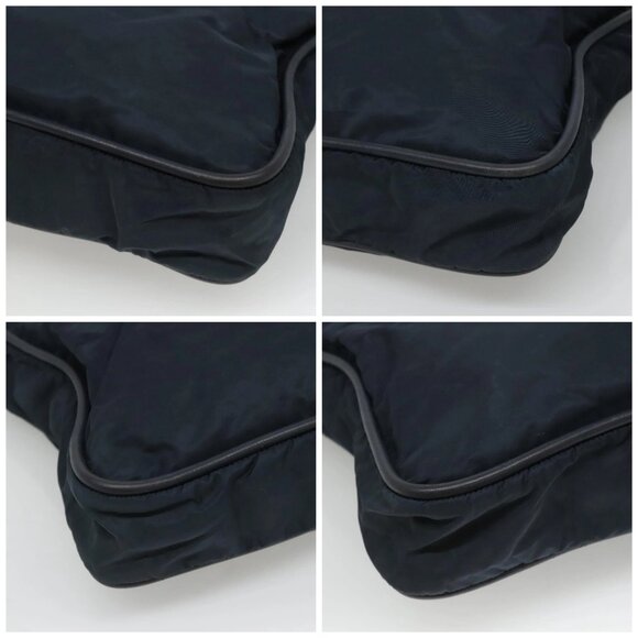 CELINE Tote Bag Nylon Navy Gold Auth - Picture 16 of 16